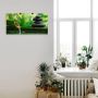 Artland Artprint Bamboebronnen en zen-steen als artprint van aluminium artprint voor buiten artprint op linnen poster muursticker - Thumbnail 2