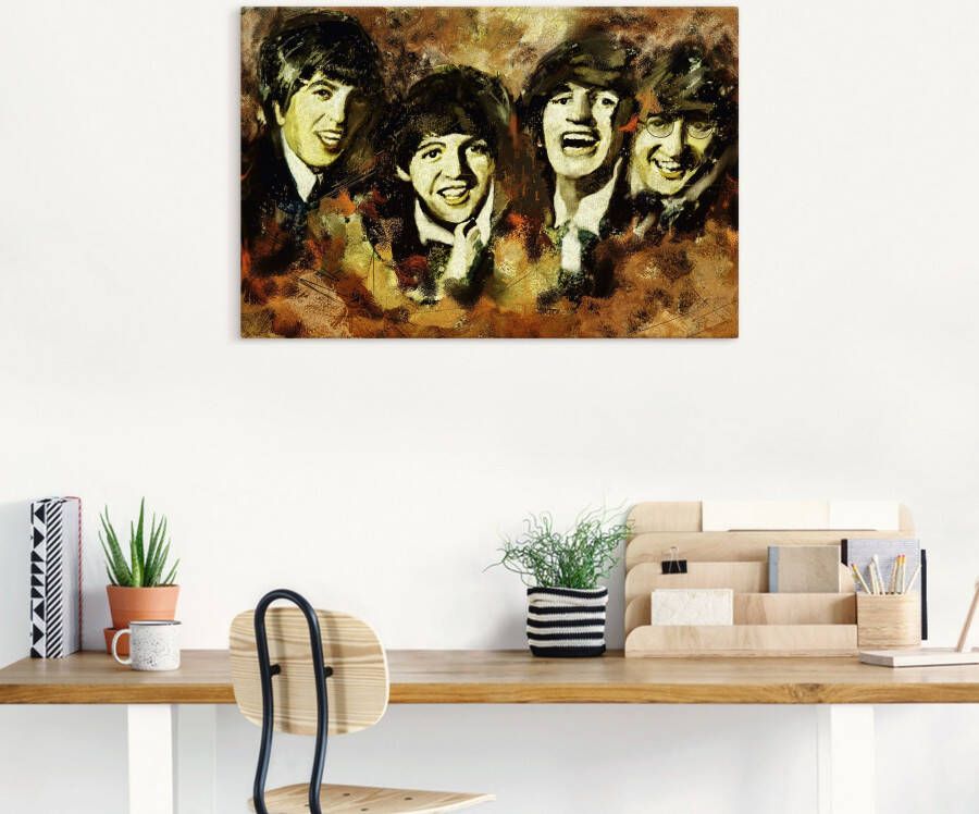 Artland Artprint Beatles als artprint op linnen muursticker in verschillende maten