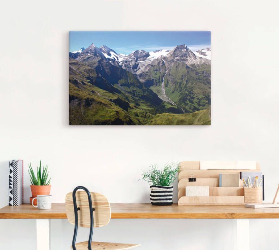 Artland Artprint Bergen rondom de Großglockner als artprint op linnen poster in verschillende formaten maten