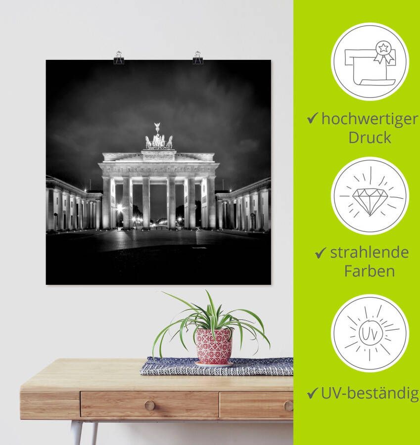 Artland Artprint Berlijn Brandenburger Tor I als artprint op linnen poster in verschillende formaten maten