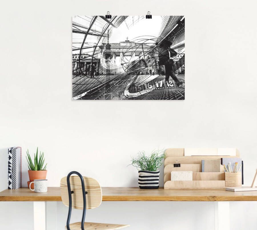 Artland Artprint Berlijn Skyline I als poster in verschillende formaten maten