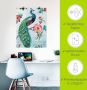 Artland Artprint Blauw gevederde pauw als artprint op linnen poster muursticker in verschillende maten - Thumbnail 5