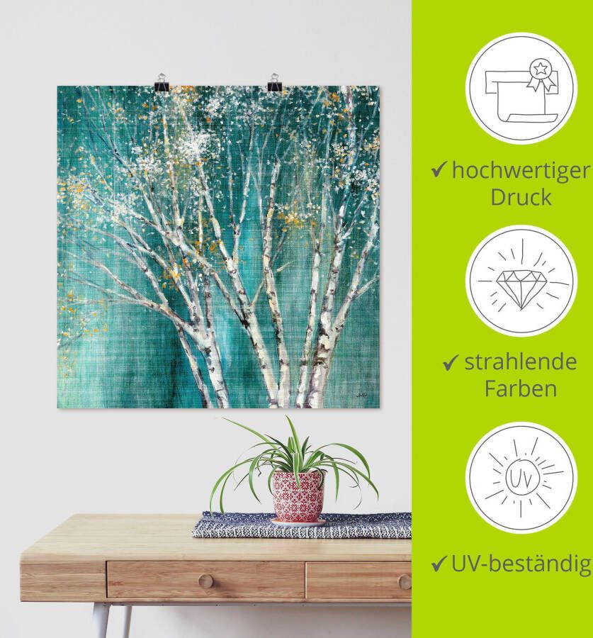 Artland Artprint Blauwe berk als artprint op linnen poster muursticker in verschillende maten