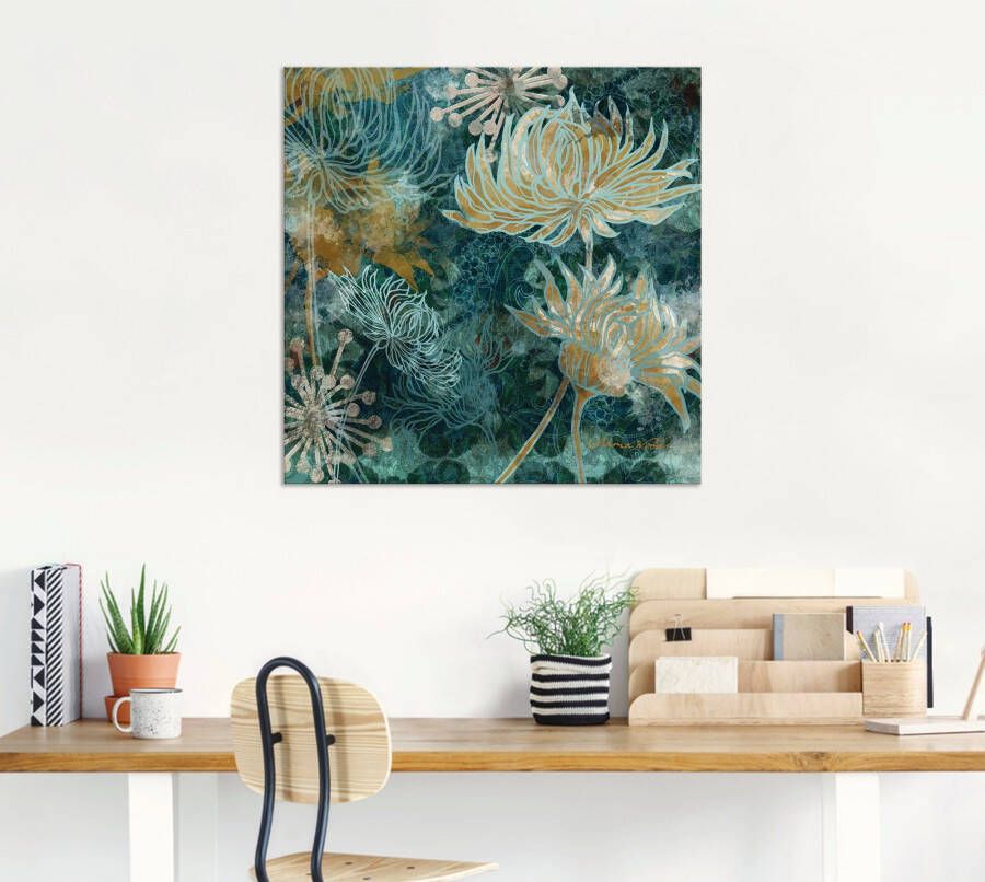 Artland Artprint Blauwe chrysanten I als artprint van aluminium artprint voor buiten artprint op linnen poster muursticker