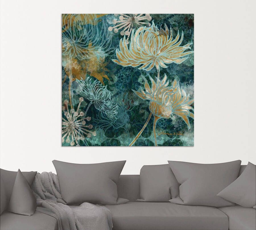 Artland Artprint Blauwe chrysanten I als artprint van aluminium artprint voor buiten artprint op linnen poster muursticker