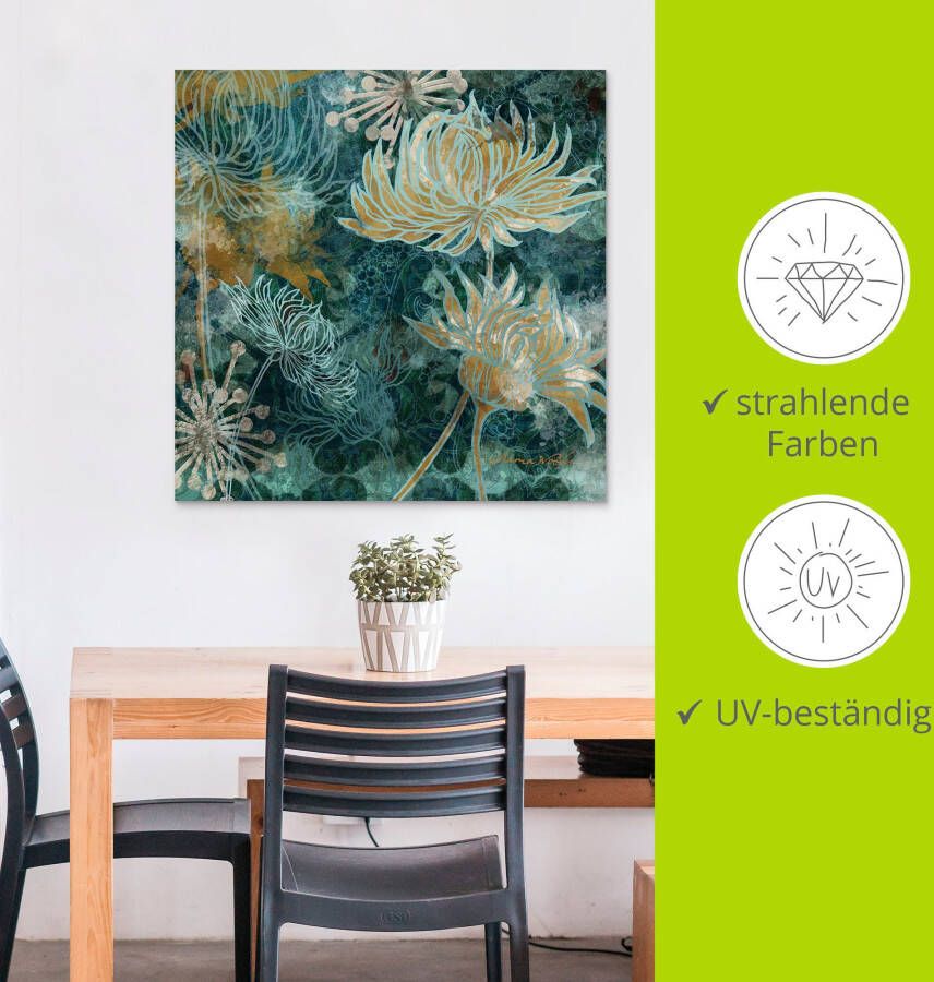 Artland Artprint Blauwe chrysanten I als artprint van aluminium artprint voor buiten artprint op linnen poster muursticker