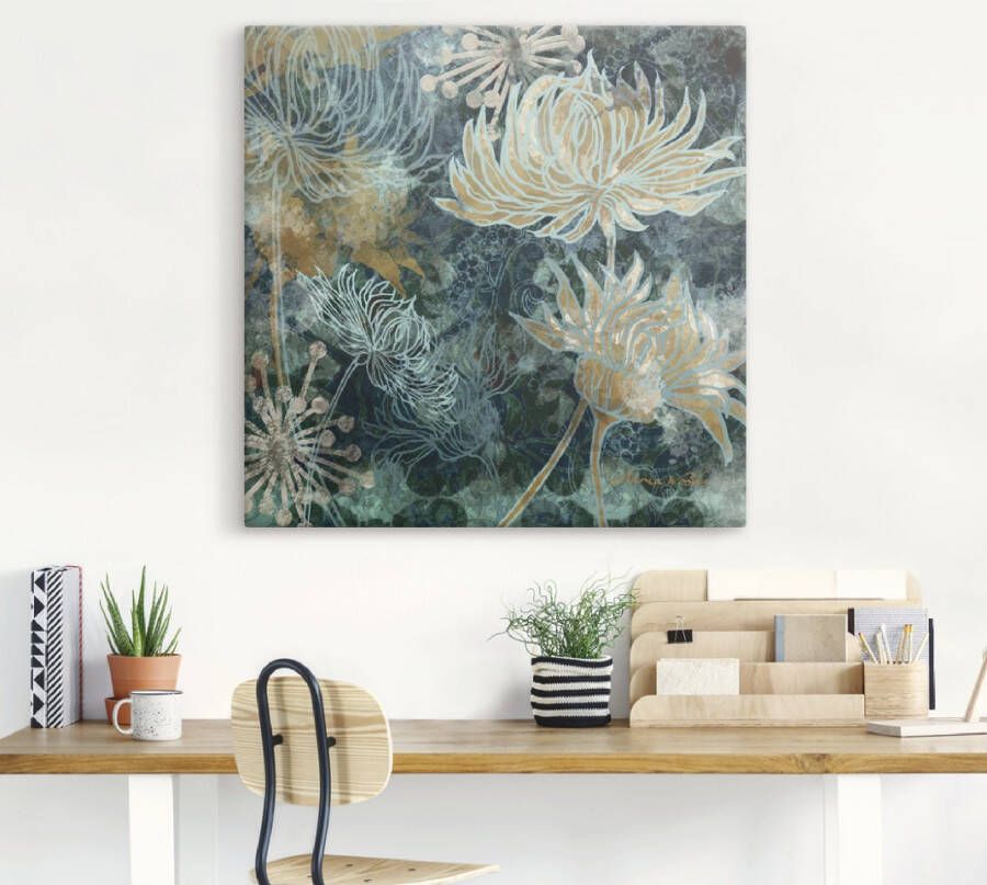 Artland Artprint Blauwe chrysanten I als artprint van aluminium artprint voor buiten artprint op linnen poster muursticker