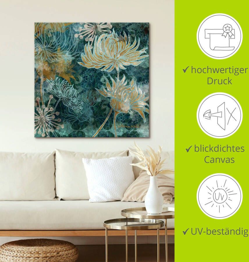 Artland Artprint Blauwe chrysanten I als artprint van aluminium artprint voor buiten artprint op linnen poster muursticker