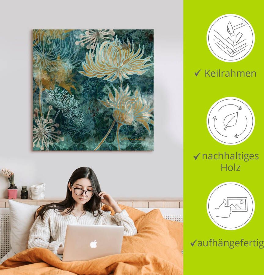 Artland Artprint Blauwe chrysanten I als artprint van aluminium artprint voor buiten artprint op linnen poster muursticker