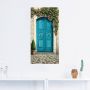 Artland Artprint Blauwe deur met klimrozen als artprint van aluminium artprint voor buiten artprint op linnen poster muursticker - Thumbnail 4