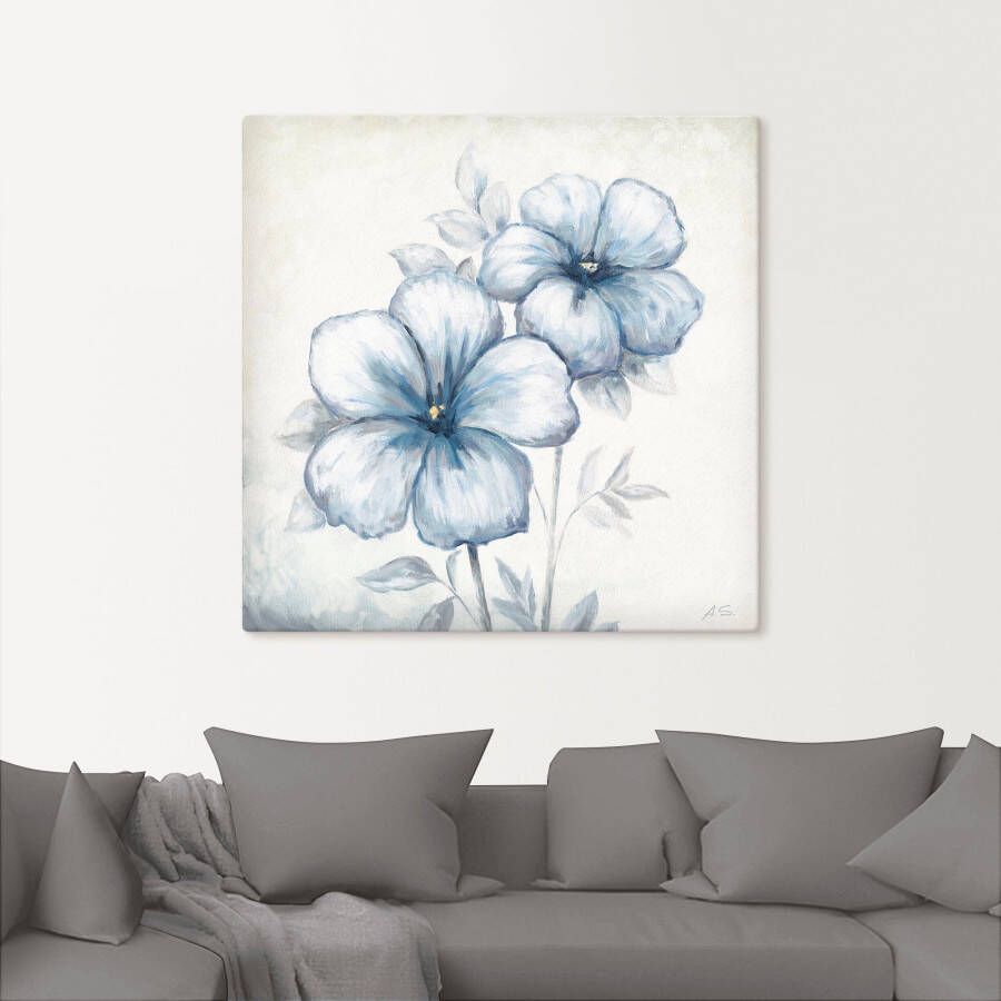 Artland Artprint Blauwe papaver als artprint op linnen poster muursticker in verschillende maten