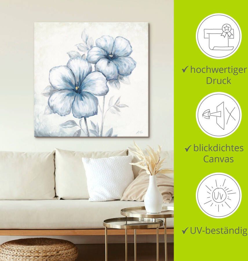 Artland Artprint Blauwe papaver als artprint op linnen poster muursticker in verschillende maten