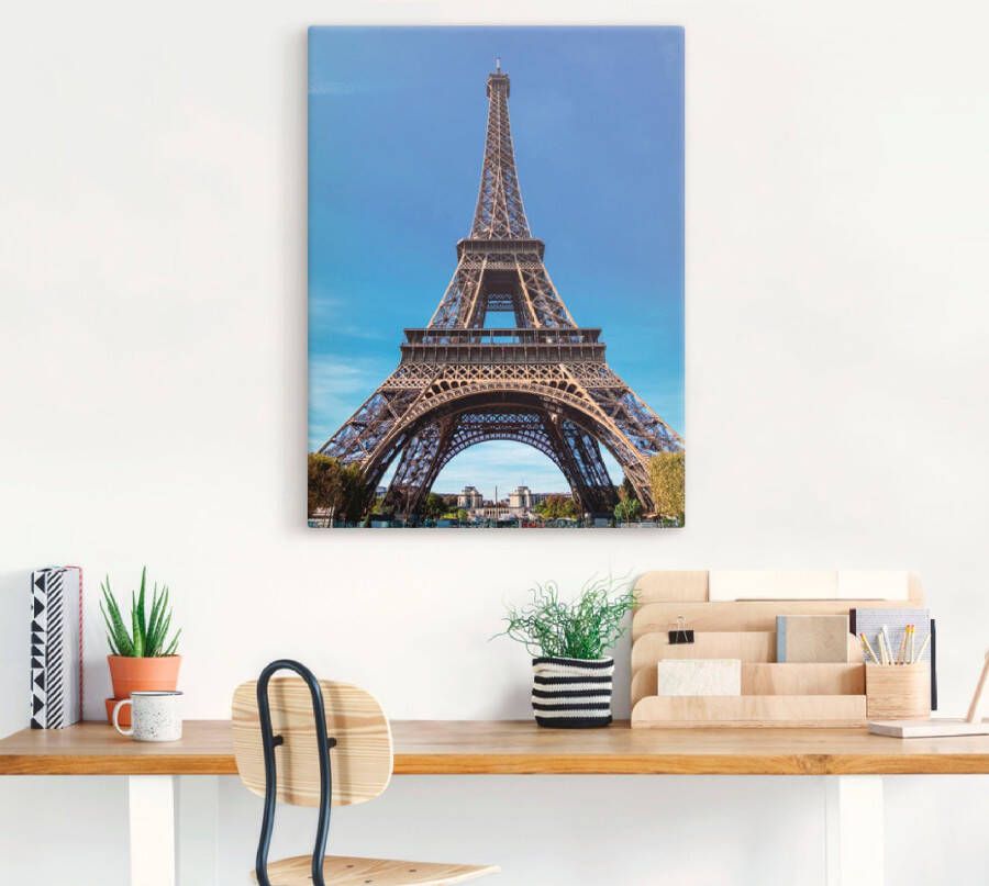 Artland Poster Blik op de Eiffeltoren in Parijs II als artprint van aluminium artprint op linnen muursticker of poster in verschillende maten - Foto 2