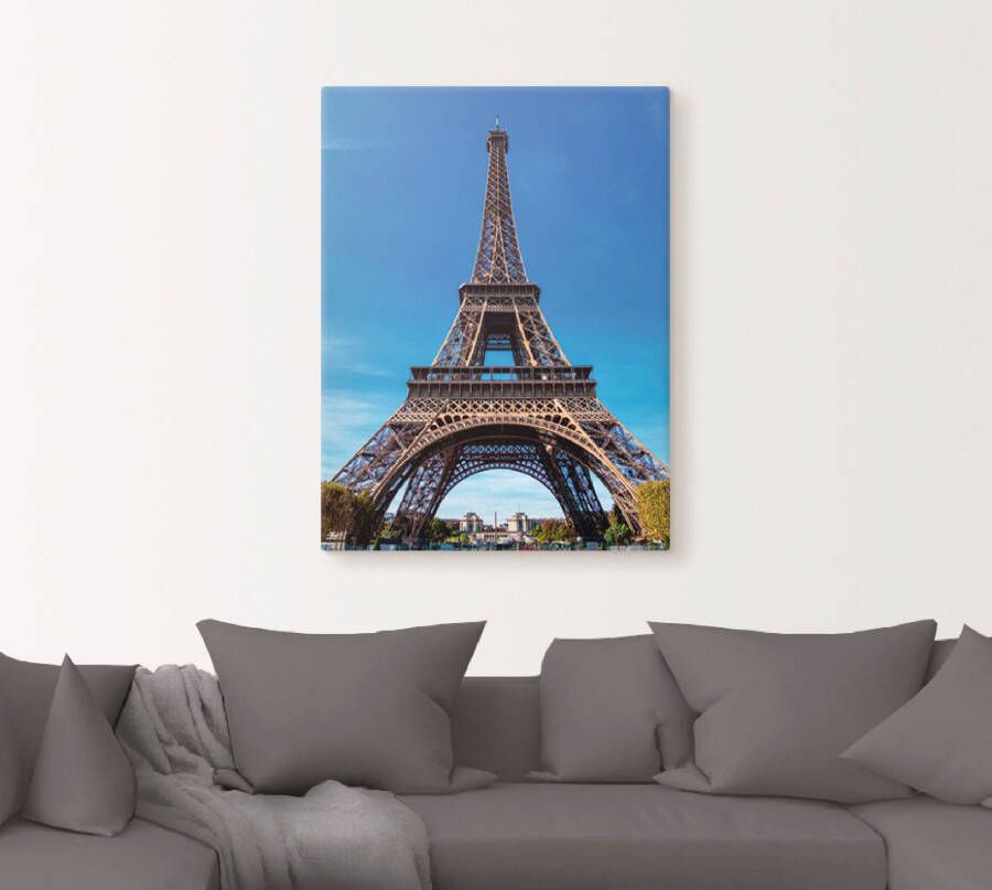 Artland Poster Blik op de Eiffeltoren in Parijs II als artprint van aluminium artprint op linnen muursticker of poster in verschillende maten - Foto 3