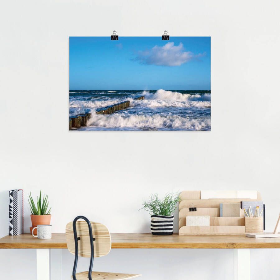 Artland Artprint Blik op de kust van de Oostzee II als artprint van aluminium artprint voor buiten artprint op linnen poster in verschillende maten. maten