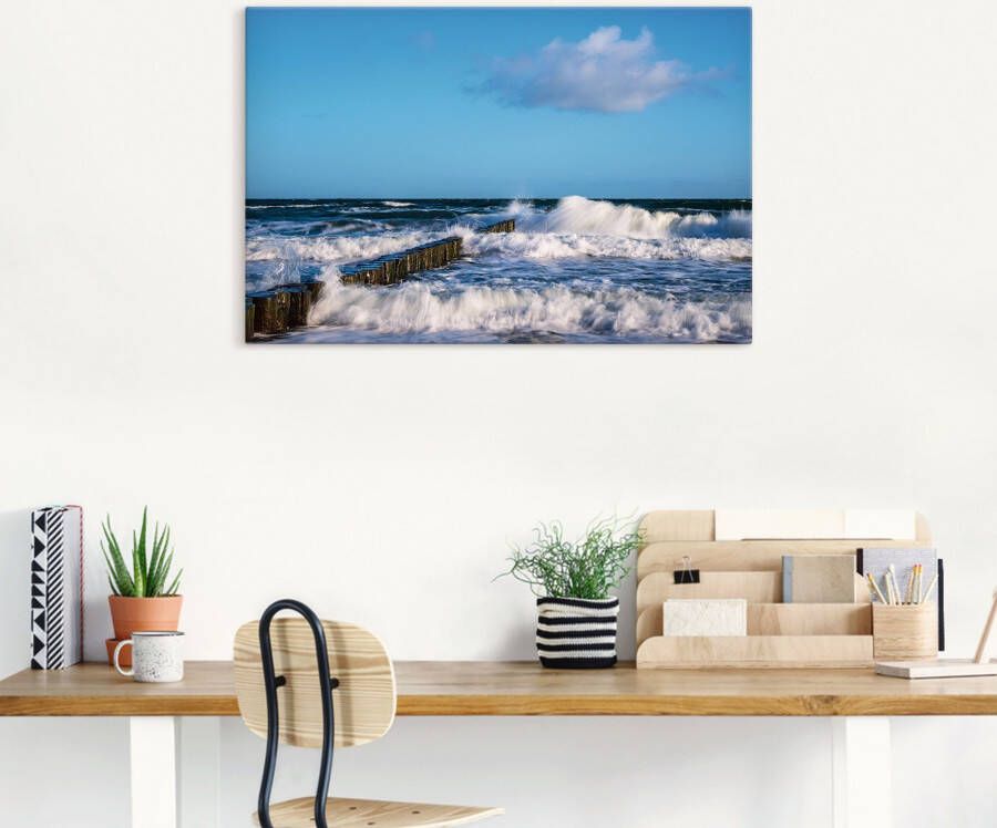 Artland Artprint Blik op de kust van de Oostzee II als artprint van aluminium artprint voor buiten artprint op linnen poster in verschillende maten. maten