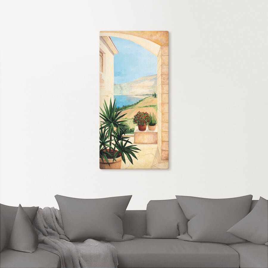 Artland Artprint Blik op Toscaans landschap als artprint van aluminium artprint voor buiten artprint op linnen poster muursticker