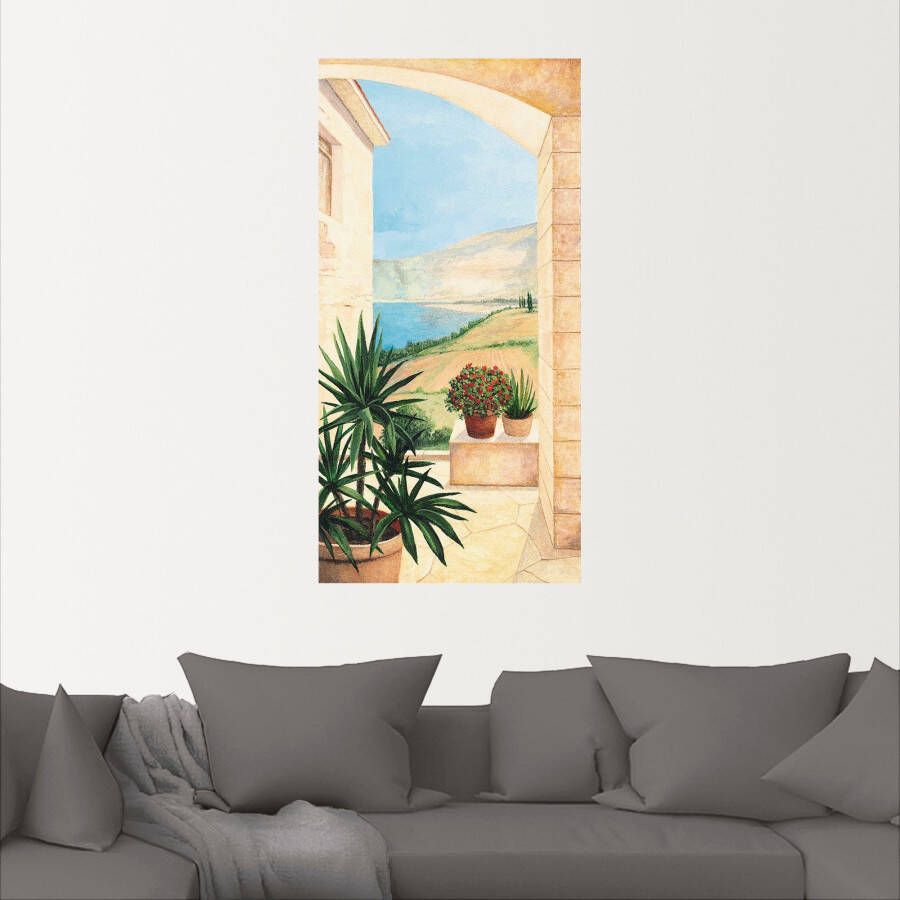 Artland Artprint Blik op Toscaans landschap als artprint van aluminium artprint voor buiten artprint op linnen poster muursticker - Foto 3