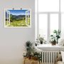 Artland Artprint Blik uit het venster Beierse Alpen als artprint van aluminium artprint op linnen muursticker of poster in verschillende maten - Thumbnail 2