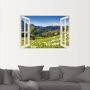 Artland Artprint Blik uit het venster Beierse Alpen als artprint van aluminium artprint op linnen muursticker of poster in verschillende maten - Thumbnail 4