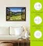 Artland Artprint Blik uit het venster Beierse Alpen als artprint van aluminium artprint voor buiten artprint op linnen poster muursticker - Thumbnail 5