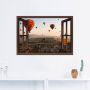 Artland Artprint Blik uit het venster Cappadocië ballonvaart als artprint op linnen poster muursticker in verschillende maten - Thumbnail 2