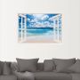 Artland Artprint Blik uit het venster Geweldig strandlandschap als artprint op linnen poster muursticker in verschillende maten - Thumbnail 2