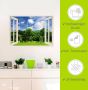 Artland Artprint Blik uit het venster groen bos als poster muursticker in verschillende maten - Thumbnail 5