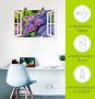 Artland Artprint Blik uit het venster hortensia's in de tuin als artprint op linnen poster in verschillende formaten maten - Thumbnail 5