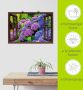 Artland Artprint Blik uit het venster hortensia's in de tuin als artprint op linnen poster in verschillende formaten maten - Thumbnail 6