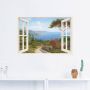 Artland Artprint Blik uit het venster huis aan zee I als artprint op linnen poster muursticker in verschillende maten - Thumbnail 4