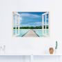 Artland Artprint Blik uit het venster Maldivisch paradijs als artprint op linnen poster muursticker in verschillende maten - Thumbnail 2