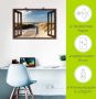 Artland Artprint Blik uit het venster Noordzeestrand op Langeoog als artprint op linnen poster muursticker in verschillende maten - Thumbnail 5