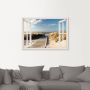 Artland Artprint Blik uit het venster Noordzeestrand op Langeoog als artprint op linnen poster muursticker in verschillende maten - Thumbnail 4