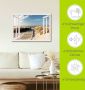 Artland Artprint Blik uit het venster Noordzeestrand op Langeoog als artprint op linnen poster muursticker in verschillende maten - Thumbnail 5