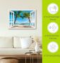 Artland Artprint Blik uit het venster palmenstrand Caribic als artprint van aluminium artprint voor buiten artprint op linnen poster muursticker - Thumbnail 5