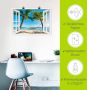 Artland Artprint Blik uit het venster palmenstrand Caribic als artprint van aluminium artprint voor buiten artprint op linnen poster muursticker - Thumbnail 5