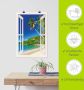 Artland Artprint Blik uit het venster paradijs als artprint op linnen poster muursticker in verschillende maten - Thumbnail 5