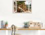 Artland Artprint Blik uit het venster rozen op balkon Toscane als artprint van aluminium artprint voor buiten artprint op linnen poster muursticker - Thumbnail 2