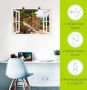 Artland Artprint Blik uit het venster rozen op balkon Toscane als artprint van aluminium artprint voor buiten artprint op linnen poster muursticker - Thumbnail 5