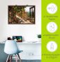 Artland Artprint Blik uit het venster rozen op balkon Toscane als artprint van aluminium artprint voor buiten artprint op linnen poster muursticker - Thumbnail 5