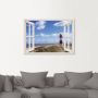 Artland Artprint Blik uit het venster vuurtoren Sylt als artprint op linnen poster muursticker in verschillende maten - Thumbnail 2