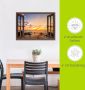 Artland Artprint Blik uit het venster zonsondergang aan zee als artprint van aluminium artprint voor buiten artprint op linnen poster muursticker - Thumbnail 6