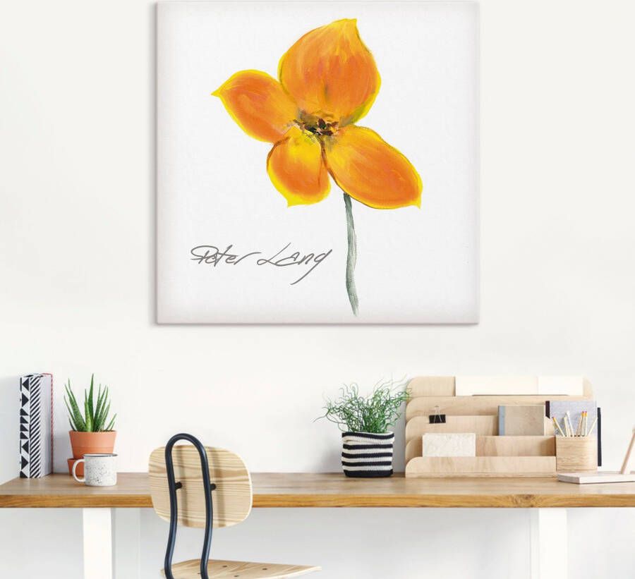 Artland Artprint Bloem_wit VI als artprint op linnen poster in verschillende formaten maten