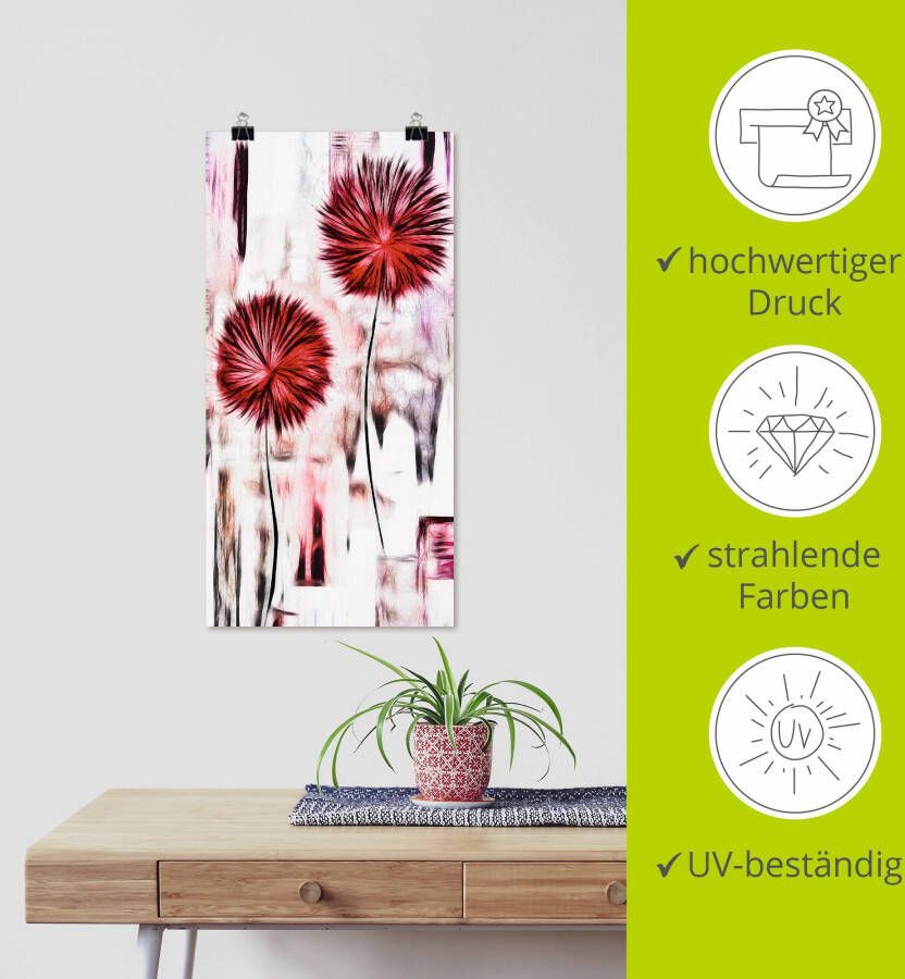 Artland Artprint Bloemen als artprint van aluminium artprint op linnen muursticker of poster in verschillende maten