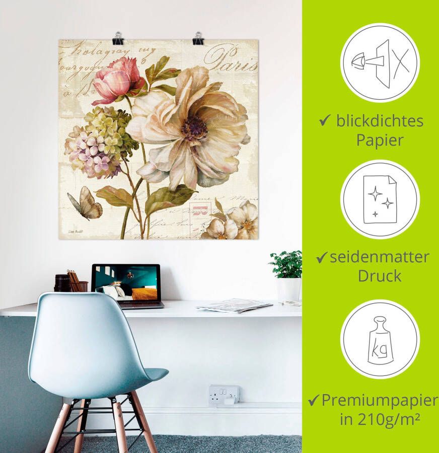 Artland Artprint Bloemen II als artprint op linnen poster muursticker in verschillende maten