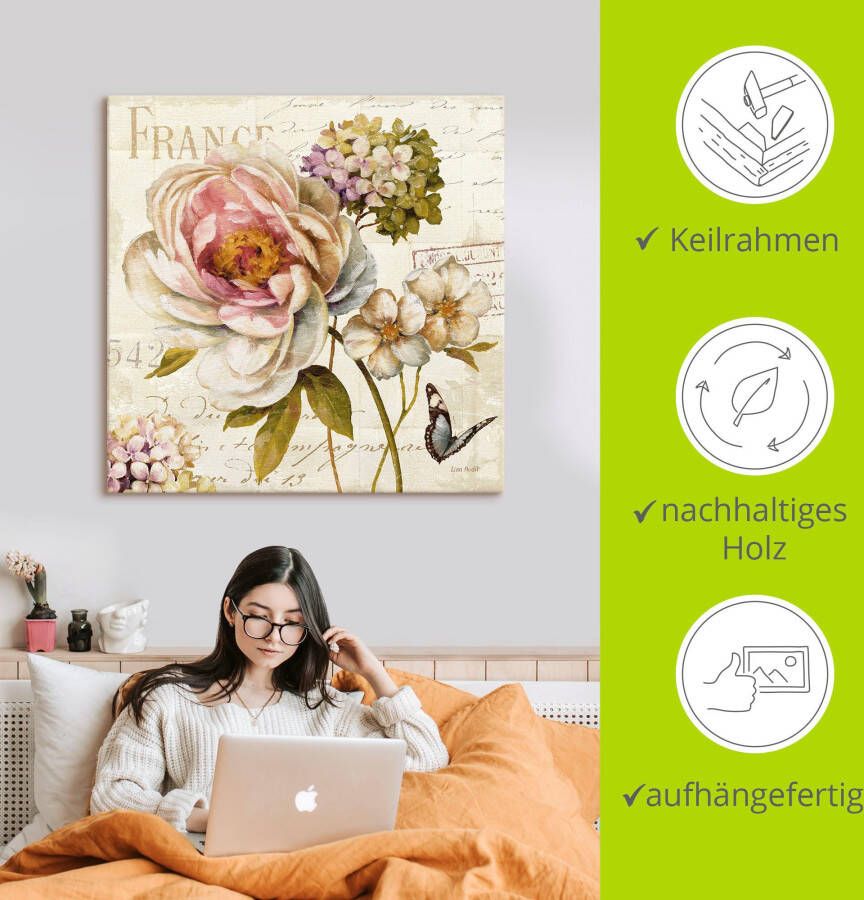 Artland Artprint Bloemen III als artprint op linnen poster in verschillende formaten maten