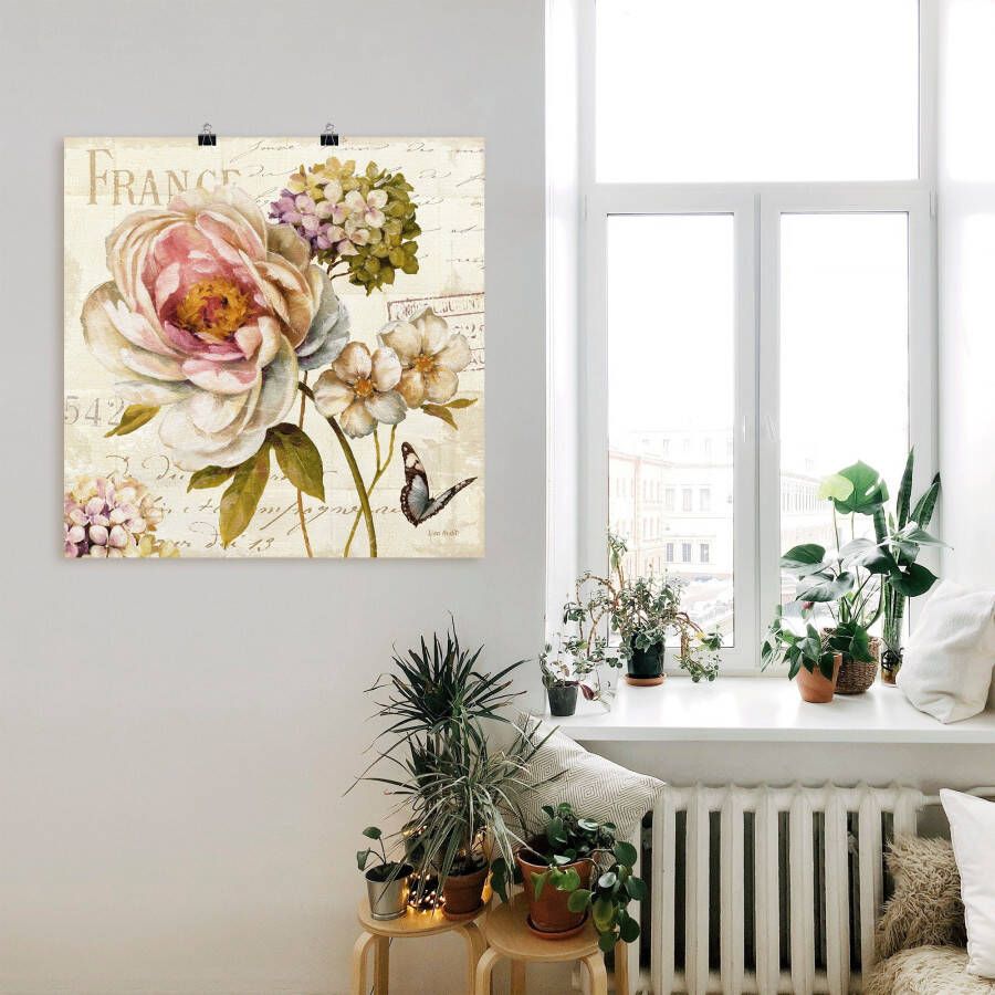 Artland Artprint Bloemen III als artprint op linnen poster in verschillende formaten maten