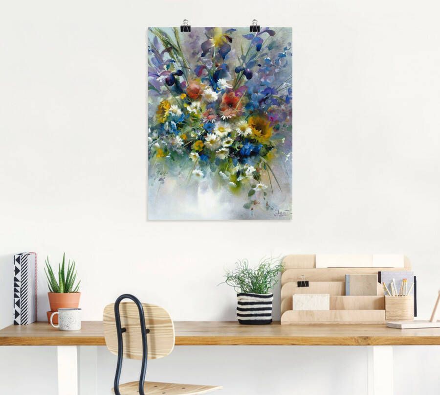 Artland Artprint Bloemen impressie als artprint op linnen poster in verschillende formaten maten