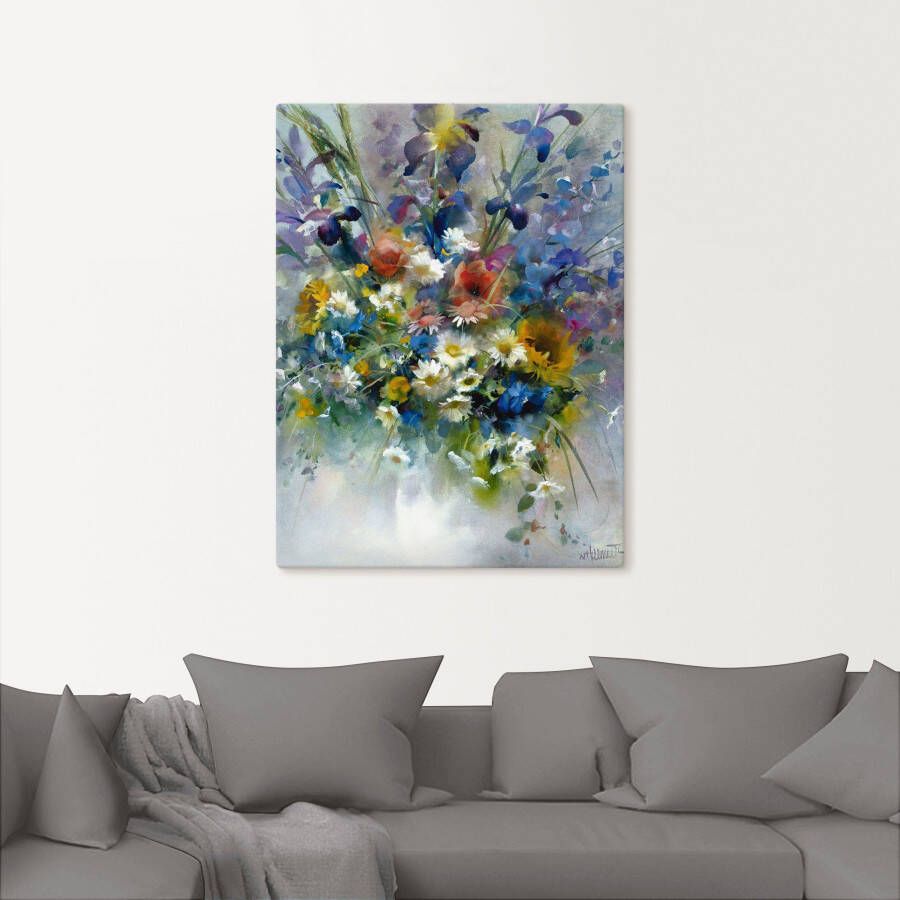 Artland Artprint Bloemen impressie als artprint op linnen poster in verschillende formaten maten